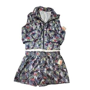 FP Movement by Free People Hooded Vest and Shorts Outfit, Size Small